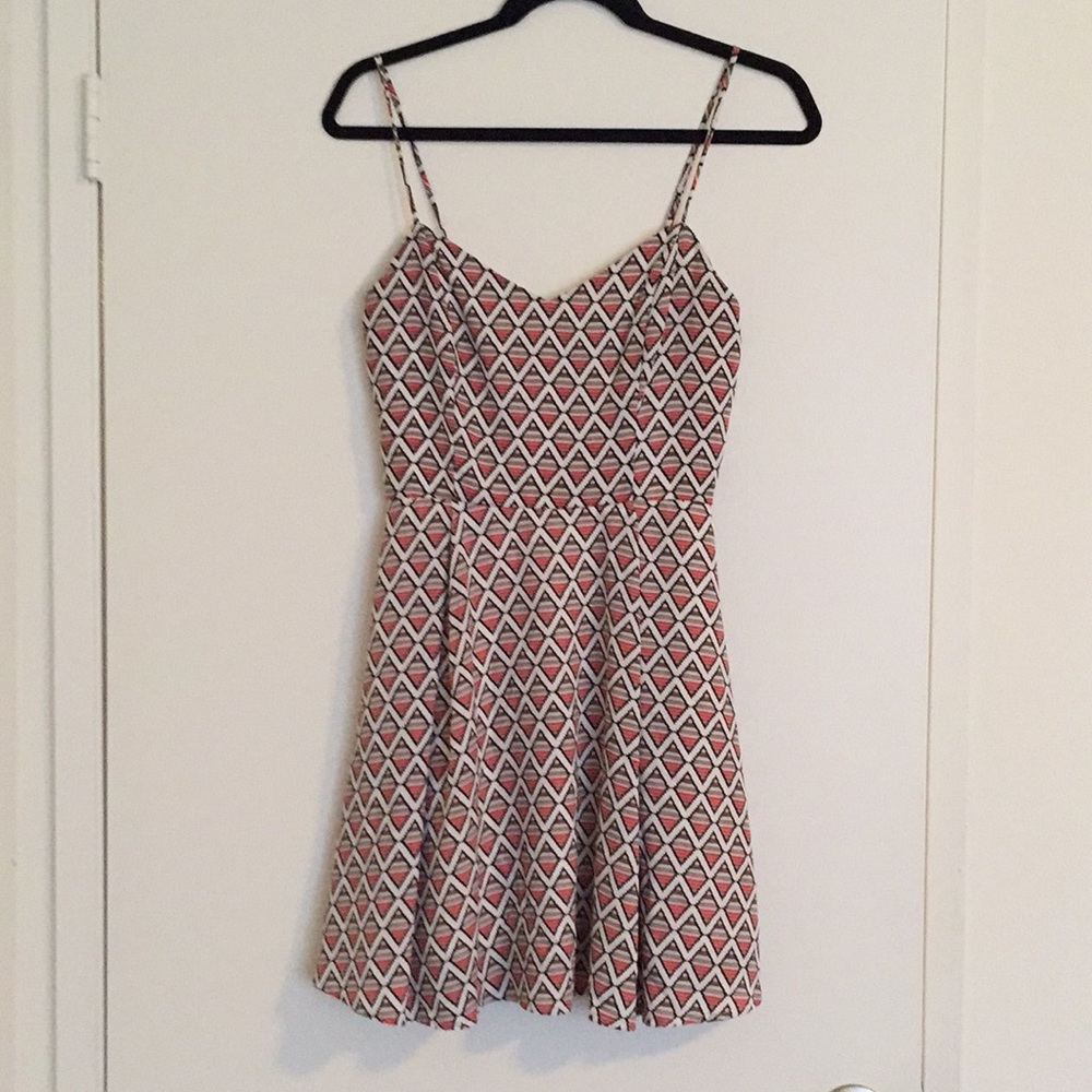 Geometric Print Skater Dress